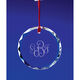 Deep Etched Fancy Crystal Monogrammed Ornament Image 2 of 3